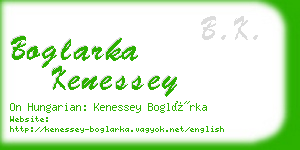boglarka kenessey business card